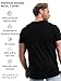 Merino.tech Merino Wool T-Shirt Mens - 100% Organic Merino Wool Undershirt Lightweight Base Layer + Hiking Wool Socks (Large, Black Ink)