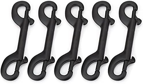 5pcs Durable 316 Stainless Steel 100mm Double Ended Clip Hook Bolt Snap Scuba Diving Buckle Diving Kayak Paddle Leash Accessorie - (Color: 4pcs)