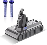 21.6V Replacement for Dyson V6 7000mAh Battery Lithium VTC4 SV03 SV04 SV05 SV06 SV07 SV09 DC58 DC61 DC62 DC72 DC74 967810 Absolute Animal Motorhead Slim Vacuum with 2 Filters