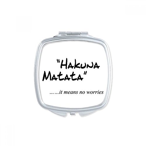 Miroir de poche de maquillage compact portable multicolore avec citation positive
