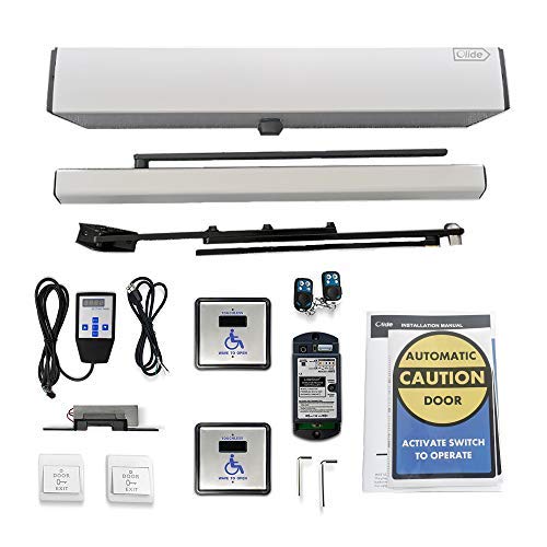 Door Opener Handicap Touchless Wave Sensor Open For Commercial Door With 2Pcs Square 4.5'' Wireless Handicap Sensor Swithes 512N And 1Pcs Fail Safety 395Lbs Electric Strike #TOP19