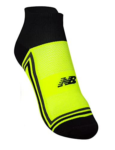 New Balance Perfomance Invisivel, Meias Esportivas Adulto Unissex, Amerelo/Preto, 35-38