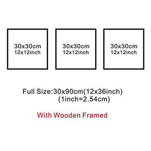 3 Panels Seaside Painting Do Excerise Yoga On The Beach Picture Printed On Canvas Wall Art For Home Decoration Stretched And Framed Ready To Hang (30X30Cmx3Pcs) #TOP6