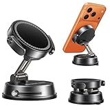 MAGIC JOHN für Auto-Smartphone-Halterung, Doppel sicherheitsklem mvorrichtung, Vakuum Saugnapf, 2500gf Magnetic, 360° Verstellbarer, für Verschiedene Szenarien