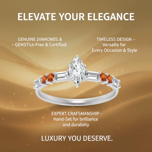 Image of 925 Sterling Silver Marquise Cut Simulated Diamond Vintage Classic Engagement Ring Wedding Band Matching Jewelry for Women, Promise Ring Set US Size 4-12