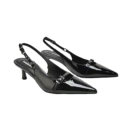 Escarpins talons bas femme pour fête de mariage et look de bureau