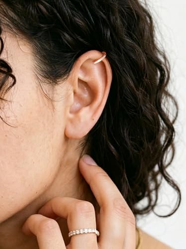 Image of ChicSilver 925 Sterling Silver Huggie Hoop Earrings Small Hoop Earrings for Women Hypoallergenic Silver Huggie Earring Cartilage Earrings for Women (6 /8 /10 /12 /14 /16 /18 /20MM)