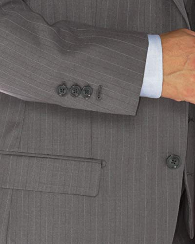 DTI GV Executive Men's Italian Vested Wool Suit Two Button 3 Piece Jacket Vest3