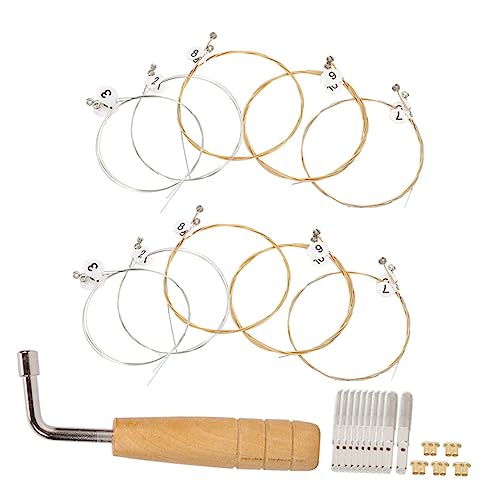 ULDIGI 1Set Practical Lyre Strings with Tuning Wrench and Replacement Pegs for Easy Lyre Tuning Durable and Reliable Musical Instrument Accessories