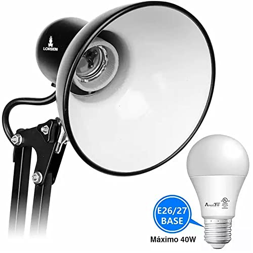 Luminária Pixar Lorben Abajur de Mesa Articulada Garra e Base Vermelho GT-6035