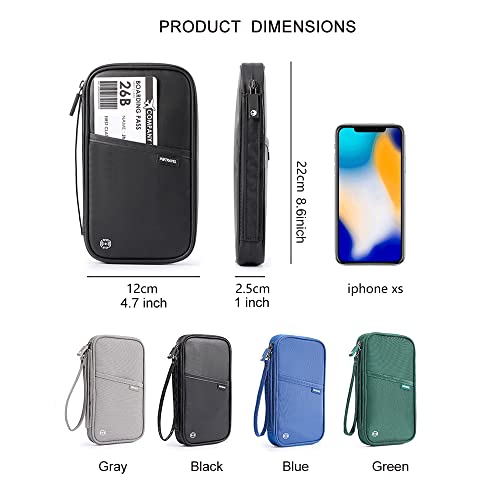 Rfid Travel Passport Wallet,Family Passport Holder Waterproof Travel Document Organizer For Women,Trip Document Organizer Travel Series (Green) #TOP5