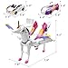 Intoypad Unicorn Collision Transforming Cars Toy for Girls Boys, 2 Magnetic Cars Transform into Magical Unicorn Collision Transforming Robot Cars Toy Deformation Christmas Birthday Gifts for Kids Pink