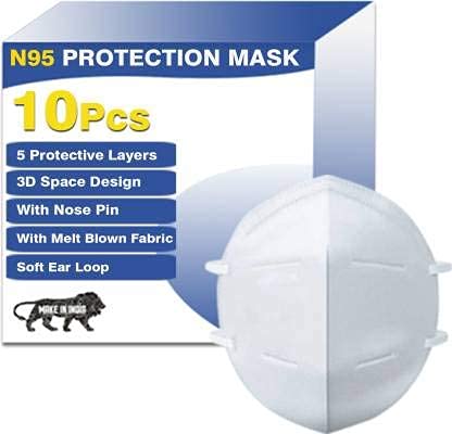 Bionicaid Anti Pollution, Reusable, Non-woven Protective Layer Face Mask N95 Mask Washable N95 Mask Protection mask respirator Mask combo pack 5 layer mask for men women kids Fabric mask (10)