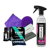 Kit Polimento e Vitrificador V-Light com Revelax, Pano de Microfibra e Aplicador Roxo