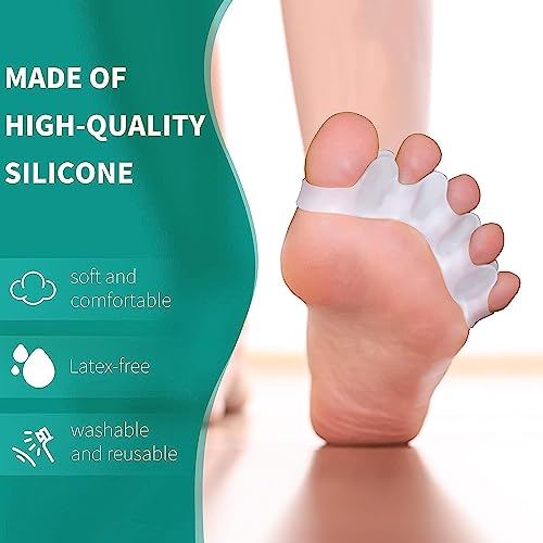 Image of Toe Separator for Feet Toe Spacers Correct Toes Yoga Silicone Hammer Toe Corrector for Women & Men Correct Toe Straighteners for Overlapping Toes (A F t separator)