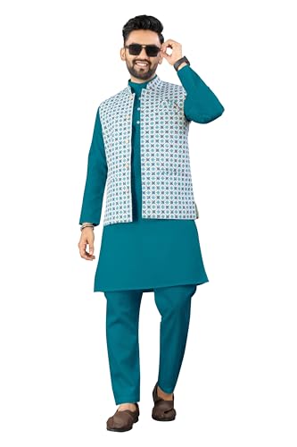 Image of Trustous Traditional Men's Kurta Koti Set (3 PCS SET)