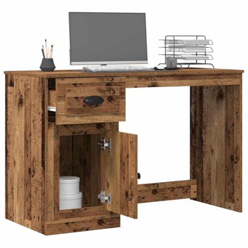vidaXL Scrivania Legno Vecchio 50 x 115 x 75 cm Legno Multistrato, Scrivania compatta Moderna con ripostiglio, Legno ingegnerizzato, per Studio, Ufficio casa o Lavoro Professionale