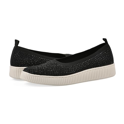 WHITE MOUNTAIN Women's Digs Sparkling Woven Knit Slip-On Flat2