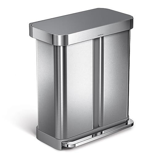 simplehuman 58 Liter / 15.3 Gallon Rectangular Dual...
