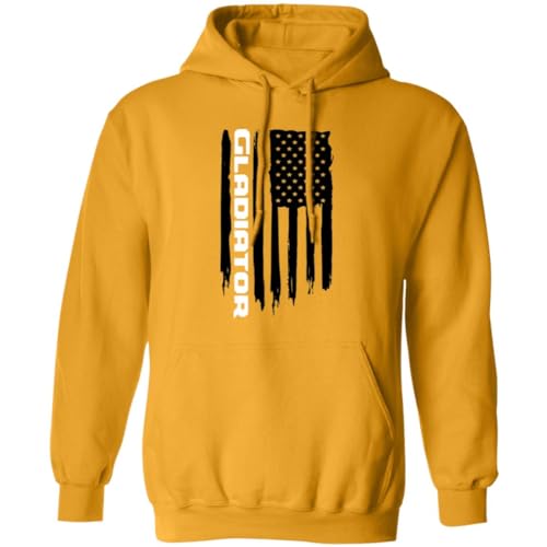 Gladiator American Flag USA Pullover Hoodie3