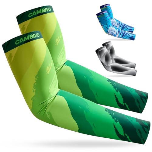 CAMBIVO Manicotti Braccia Sportivi UPF50+ Protezione UV, Manicotti Pallavolo Traspiranti