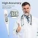 Femometer Thermometer for Adults and Kids, Digital Thermometer with Fever Alert, Memory Recall, C/F Switchable, for Oral, Rectal or Under Arm Use, Grey