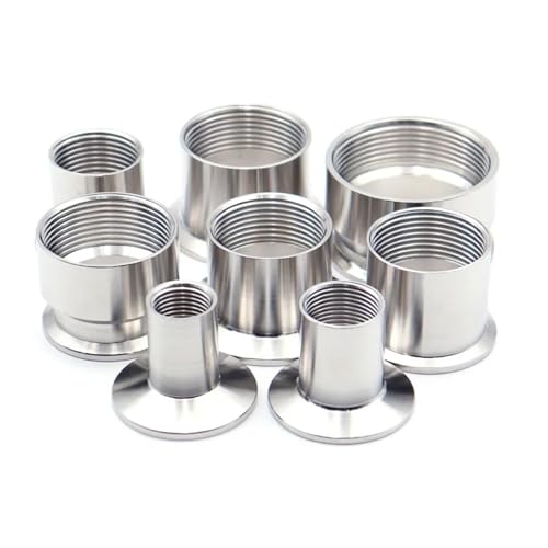 Accesorio de tubería Tri Clamp DN20 conector inoxidable 304 rosca hembra BSPT ferrule 50.5mm 2