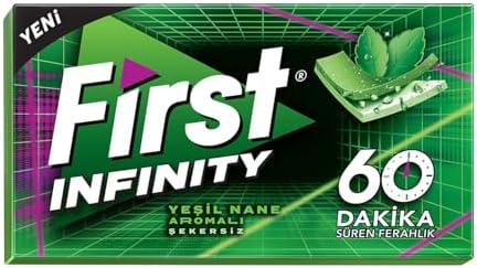 First Infinity 60 Dakika Yeşil Nane Aromalı Şekersiz Sakız 27g — Amazon ürün görseli