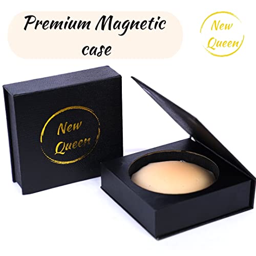 New Queen Breathable Nipple Covers Extra Adhesive Reuseable & Washable Pasties With Travel Box Nipple Covers Nude #TOP5
