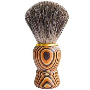 Handmade Shaving Brush – 100% Pure Badger Hair and Art Wooden Handle, can be used with Safety Razor, Straight razor, Great Father’s Gifts (22mm Badger Knot)