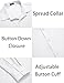 COOFANDY Men's Stretch Dress Shirts Wrinkle Free Long Sleeve Button Down Shirts Business Casual Button Up Shirt White