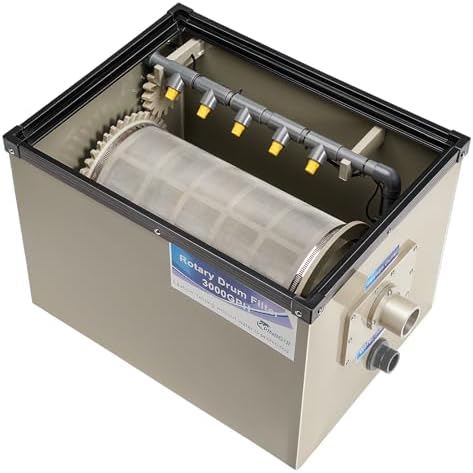 Rotary Drum Filter 3000GPH, Industrial Grade Water Filtration System