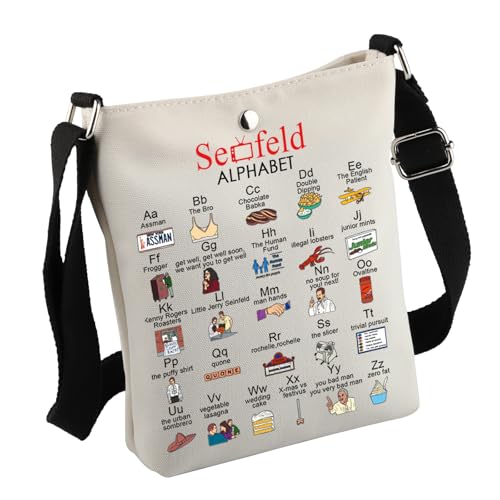 MNIGIU S-einfeld Tv Show Gift S-einfeld Tote Bag S-einfeld Fan Gift Classic American Sitcom Merchandise (SeinCrossbody)
