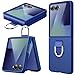 JETech Case for Samsung Galaxy Z Flip 7 2025 with Ring, Hard PC Slim Shockproof Anti-Scratch Protective Phone Cover (Blue Shadow)