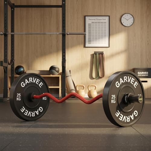 47" EZ Curl Barbell Bar, 700lb Capacity Curl Bars for Weight Lifting, Hip Thrusts, Squat, Lunges for Home Gym, Curling Bar Fit 2 Inch Hole of Weight Plates by EliteEdge - Used condition - Image 8