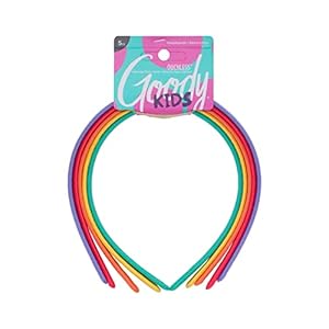 Goody Kids Ouchless Classic Headband , Assorted Colors – For All Hair Types – Beautiful Design for Instant Style – Pain-Free Hair Accessories for Boys, and Girls, 5 Count (Pack of 1)
