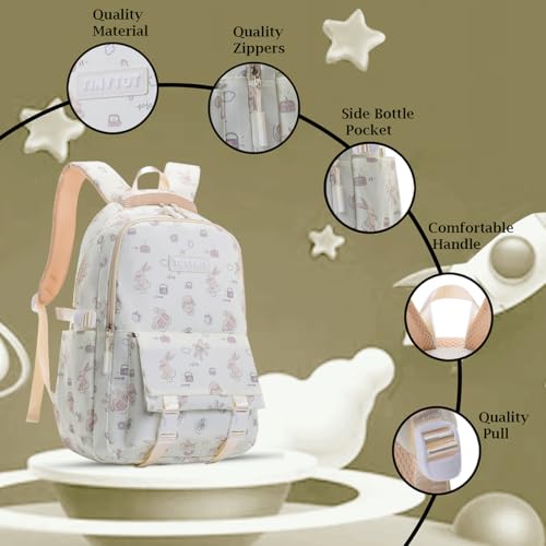 Image of Tinytot 30 Litre Japanese Korean Style School Bag Water-Resistant Laptop & Travel Backpack - Unisex Large 18 Inches Multipurpose Student Backpack for Boys & Girls, Men & Women