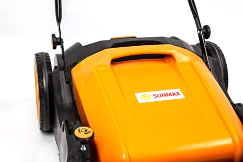 Industrial Floor Sweeper with Triple Brooms, 38" Outdoor and Indoor Sweeper, 38,000 Square feet per Hour, 12 gal Waste Container
