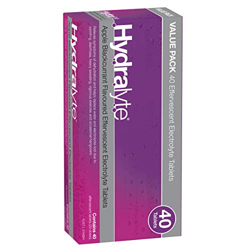 HYDRALYTE ELECTROLYTE EFFERVESCENT APPLE BLACKCURRANT 40 TABLETS