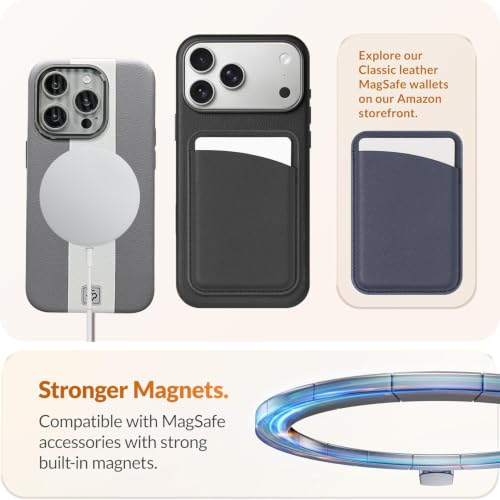 Image of DIZORO Leather Case for iPhone 15 Pro, Men Women Luxury Elegant Slim Business PU Cover Soft Non-Slip Grip Shockproof Anti-Scratch Protective Back Cover Titanium White