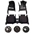 OVINIX Artificial Leather Car Floor Mats for 2012-2020 Chevrolet Sonic- Tailored, All-Weather,Easy to Clean， Premium Interior Protection (Black Double Splicing)