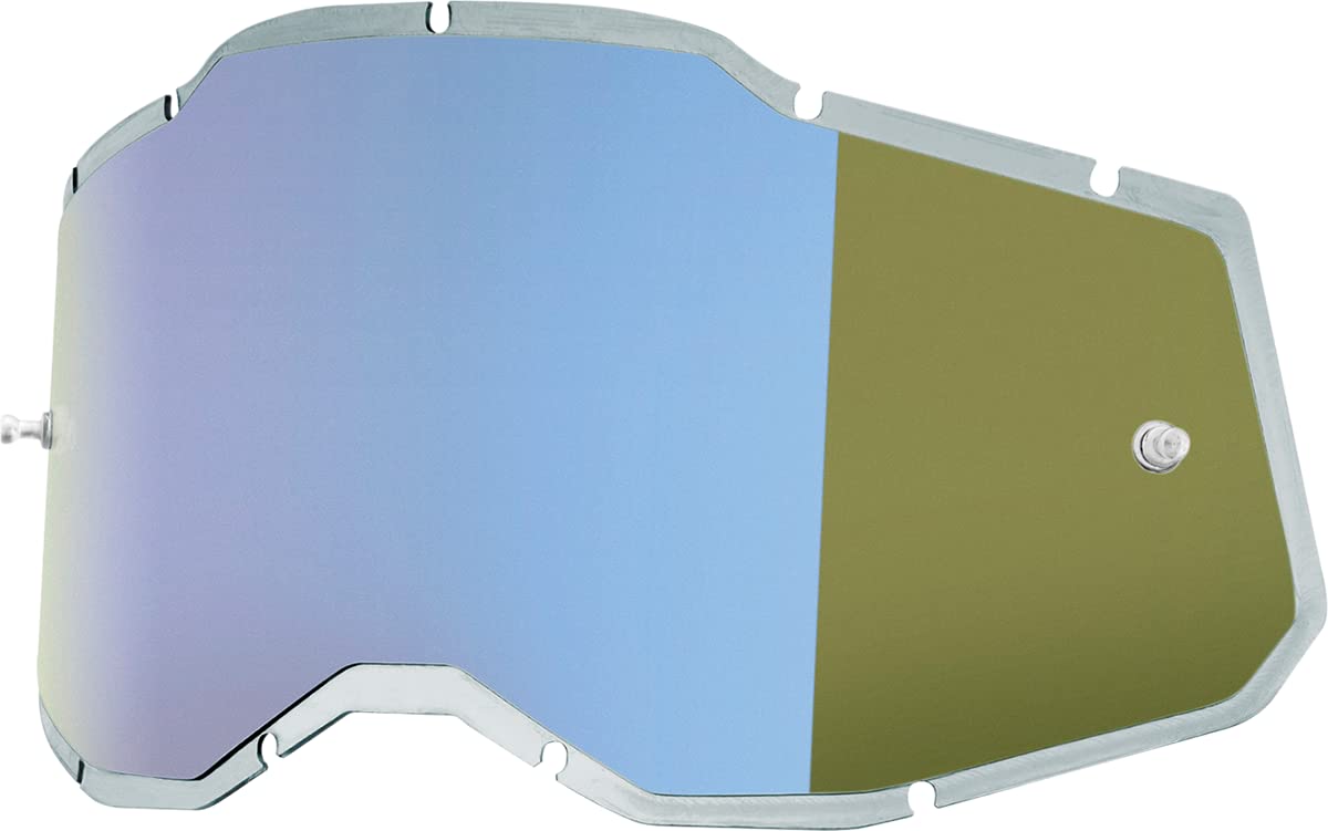 100% MÁSCARAS RC2/AC2/ST2 PLUS Lentille de rechange miroir injecté Bleu