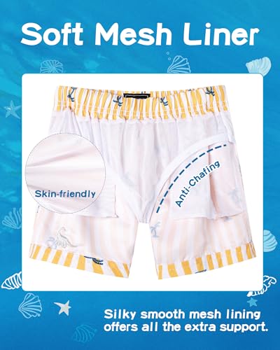 Image of SURF CUZ Boys Swim Trunks Toddler Swim Shorts UPF 50+ Bathing Suit for Boy Swimsuit Quick Dry Mesh Beach Boardshorts Swimwear
