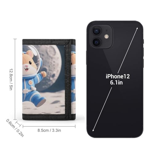 Wallet for Men - Slim Trifold Wallet, Space - Suit Hamster Money Clip, Coin Purse with 8 Credit Card Holder2