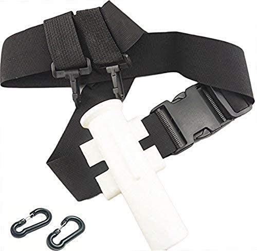 Milepetus Fishing Wader Belt Waist Rod Holder Wading Belt Waders Straps für Surf Casting Kayak Wade Fishing Zubehör mit 2 Karabiner Cover