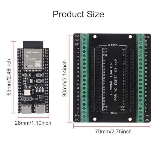 Image of 1Sets ESP32 S3 Development Board 2.4G WiFi BT Module Internet of Things ESP32-S3-WROOM-1 N16R8 MCU 44Pin 8M PSRAM with Expansion Adapter