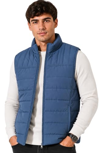 Image of SANE ORIGINALS Men's Sleeveless Puffer Jacket for Men, Water-Resistant Lightweight Winter Vest