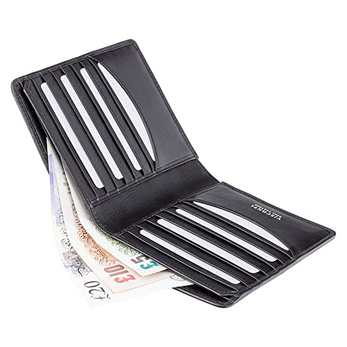 Visconti Tuscany 49 Secure RFID Blocking Genuine Leather Card Holder Wallet (Black)4