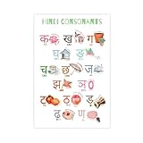 NFDVFHFRQ Hindi-Alphabet-Kunstposter, Leinwand-Poster, 