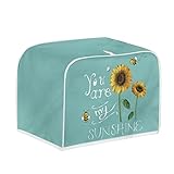 NETILGEN 4 Slice Toaster Dust Cover Bread Machine Oven Dustproof Cover Kitchen Bakeware Protector Dustproof Fingerprint Protection for Women Gift(12.4 x 10.6 x 8.2), You Are My Sunshine